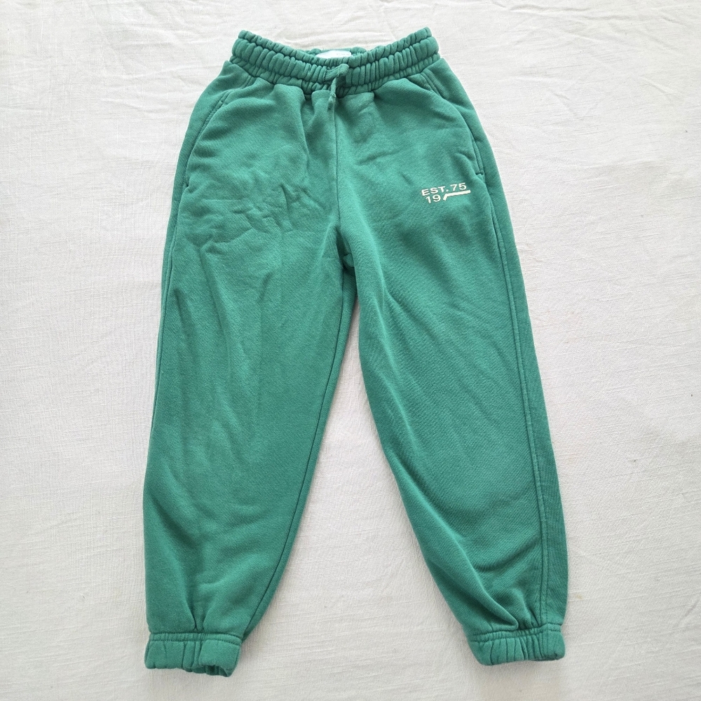 Zara Kids Green Jogger Sweatpants Kids 6/7 Go Beyond Boundaries